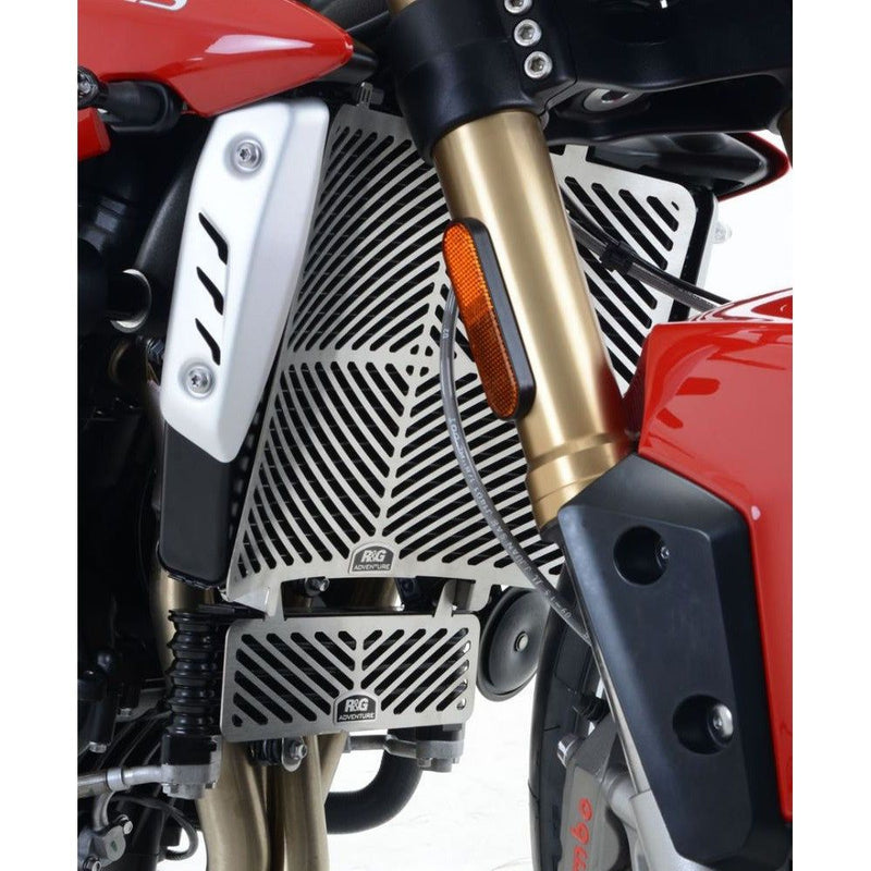 Load image into Gallery viewer, R&G Racing Stainless Steel Radiator Guard For 2017-2018 Triumph Speed Triple R
