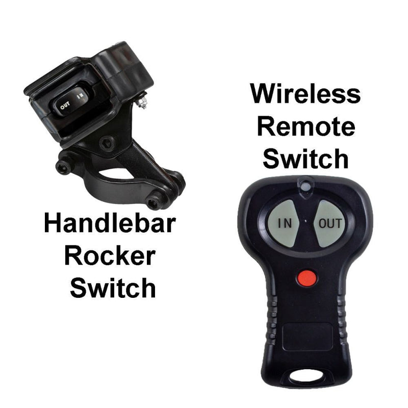 Load image into Gallery viewer, Viper Midnight ATV Winch Kit 4500 lb With 50 Feet Black Synthetic Rope With Mount