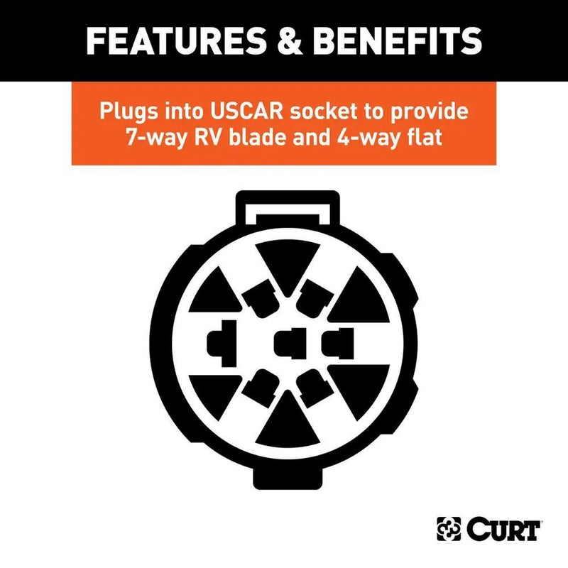 Load image into Gallery viewer, (Replaced LM-40955) Dual-Output 7 & 4-Way Connector (Plugs into USCAR)