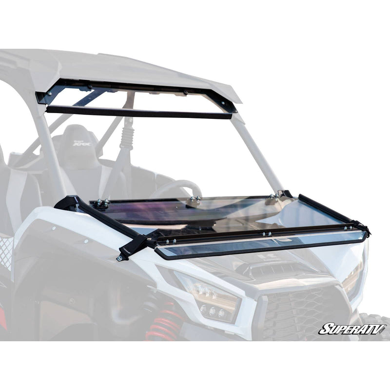 Load image into Gallery viewer, SuperATV Kawasaki Teryx KRX 1000 Scratch Resistant Flip Down Windshield FDWS-K-KRX-70