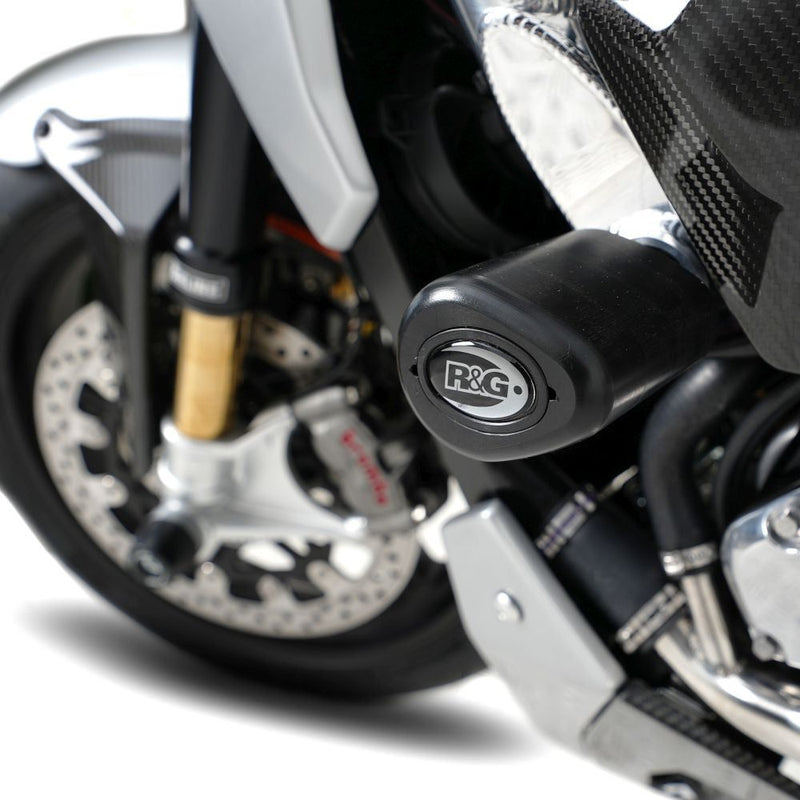 Load image into Gallery viewer, R&G Racing Black Crash Protectors For 2024-2025 Norton V4CR CP0581BL