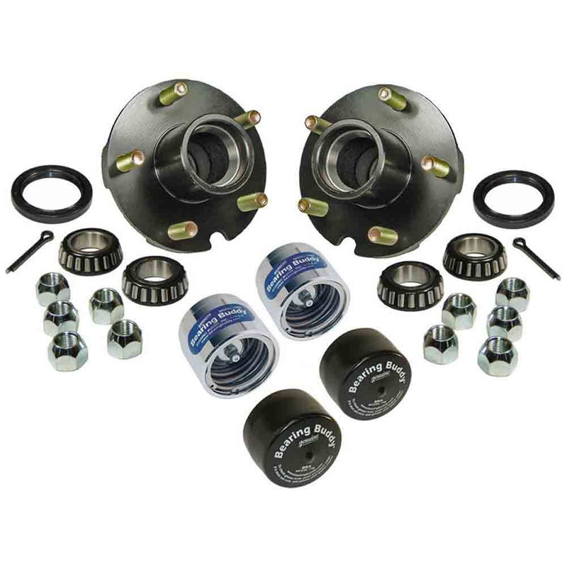 Load image into Gallery viewer, Trailer Hub Assembly - 5 on 4-1/2" Bolt Circle, 1,250lb Capacity for 1-1/16" Straight Spindle - Pair