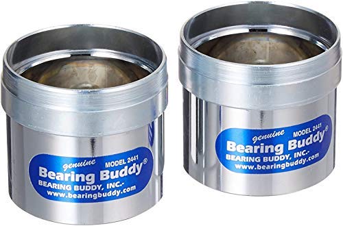 Load image into Gallery viewer, Bearing Buddy (4) 2.441" Chrome for Boat Trailer with Protective Bra - Wheel Center Caps 2441 (2 Pairs)