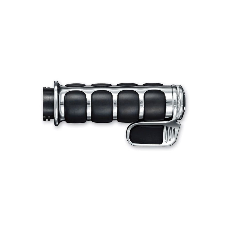 Load image into Gallery viewer, Kuryakyn Chrome Rubber Soft ISO Cable Grips Contoured Throttle Boss Harley 82-18