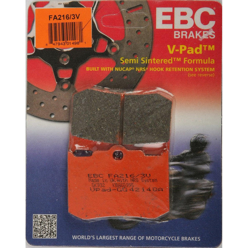 Load image into Gallery viewer, EBC 1 Pair V-Pad Semi-Sintered Touring Brake Pads MPN FA216/3V