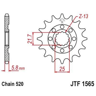 Load image into Gallery viewer, JT Sprockets Front Steel Countershaft Sprocket SC 13 Tooth 13T 520 Chain