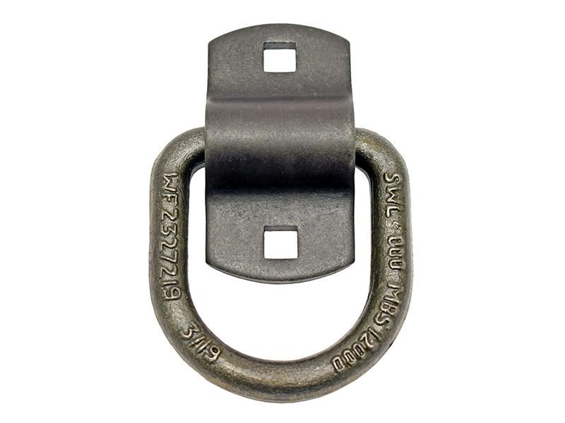 Load image into Gallery viewer, Forged 1/2 Inch Forged D-Ring With 2-Hole Mounting Bracket