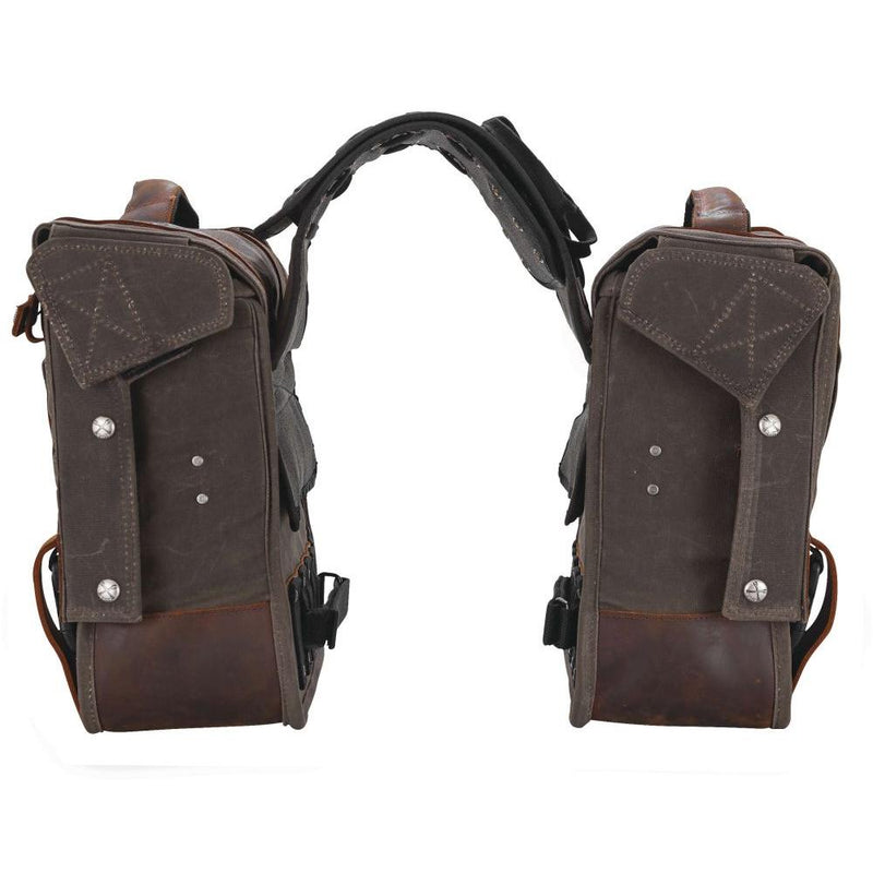 Load image into Gallery viewer, Burly Brand Voyager Throw Over Saddlebags Dark Oak - B15-1002D