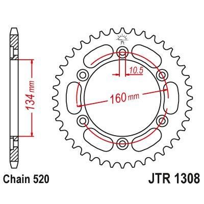 Load image into Gallery viewer, JT Sprockets Rear Steel Sprocket 42 Tooth 42T 520 Chain For Honda CBR900RR Y,1,2,3 Fire Blade 2000-2003 JTR1308.42