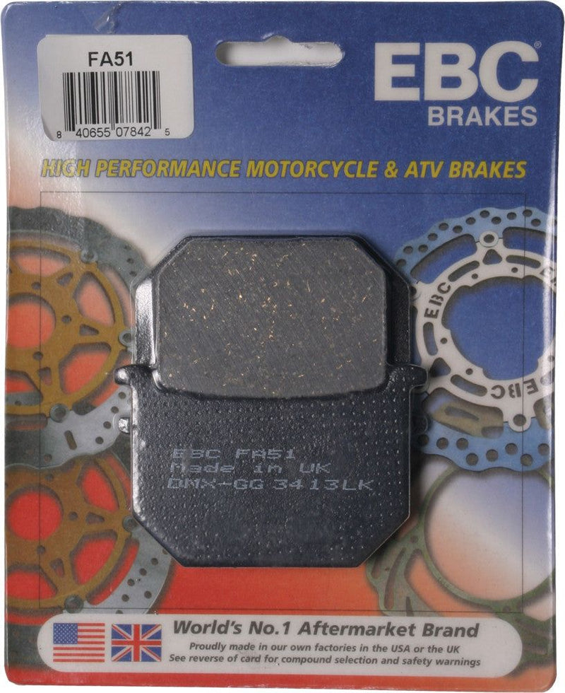 Load image into Gallery viewer, EBC 1 Pair Premium SFA Organic OE Replacement Brake Pads MPN FA51