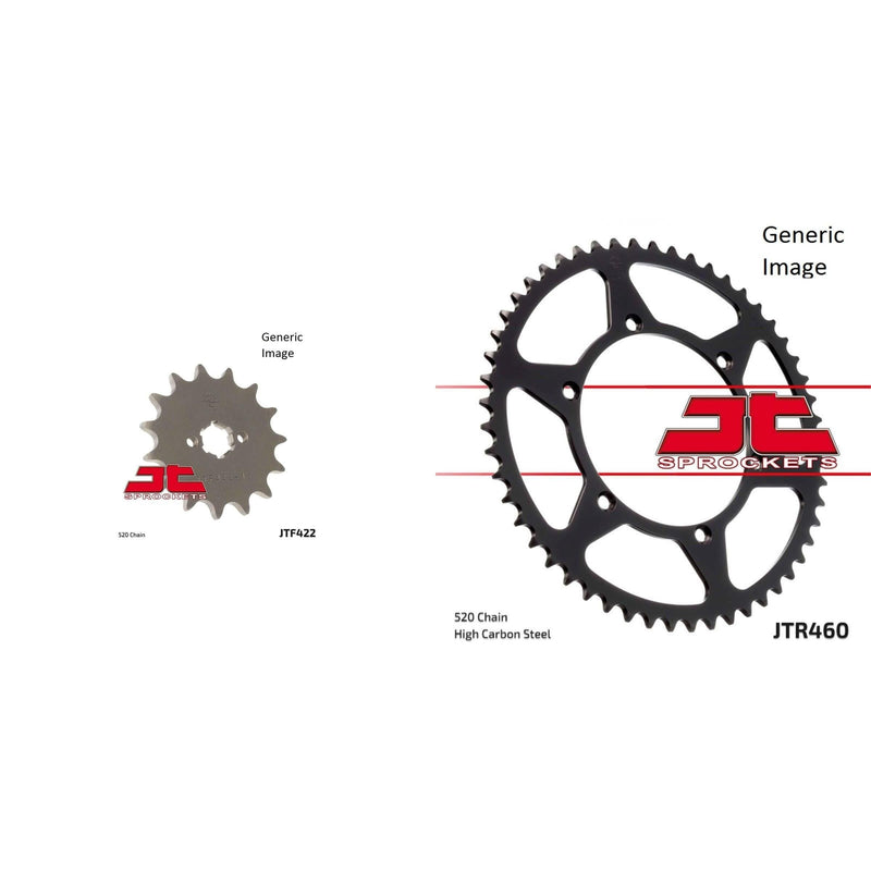 Load image into Gallery viewer, JT SPROCKETS Front and Rear Steel Sprocket Kit for OffRoad KAWASAKI KX125E 1986