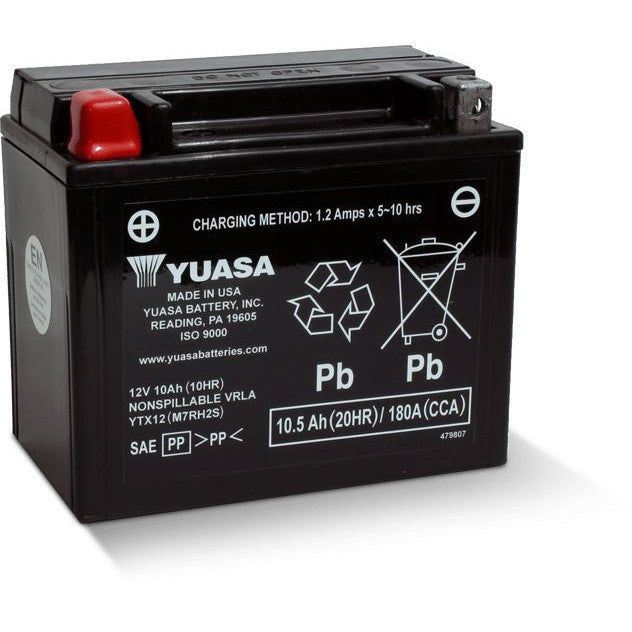 Load image into Gallery viewer, Yuasa Maintenance Free YTX12 12 Volt Battery YUAM7RH2S