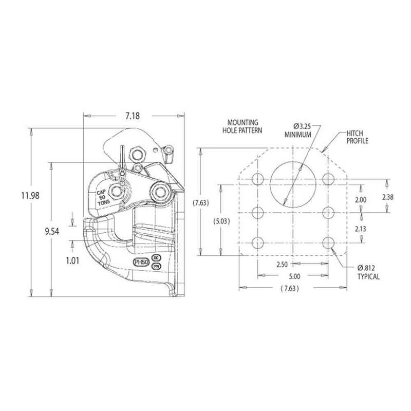 Load image into Gallery viewer, Buyers Products 50 Ton Air Compensated Pintle Hitch (Without Chamber And Plunger)