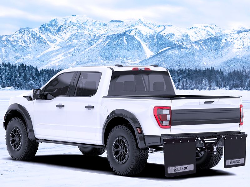 Load image into Gallery viewer, Blue Ox Mud Flap System For 2" Receivers - Including Rock Screen (BX88420)