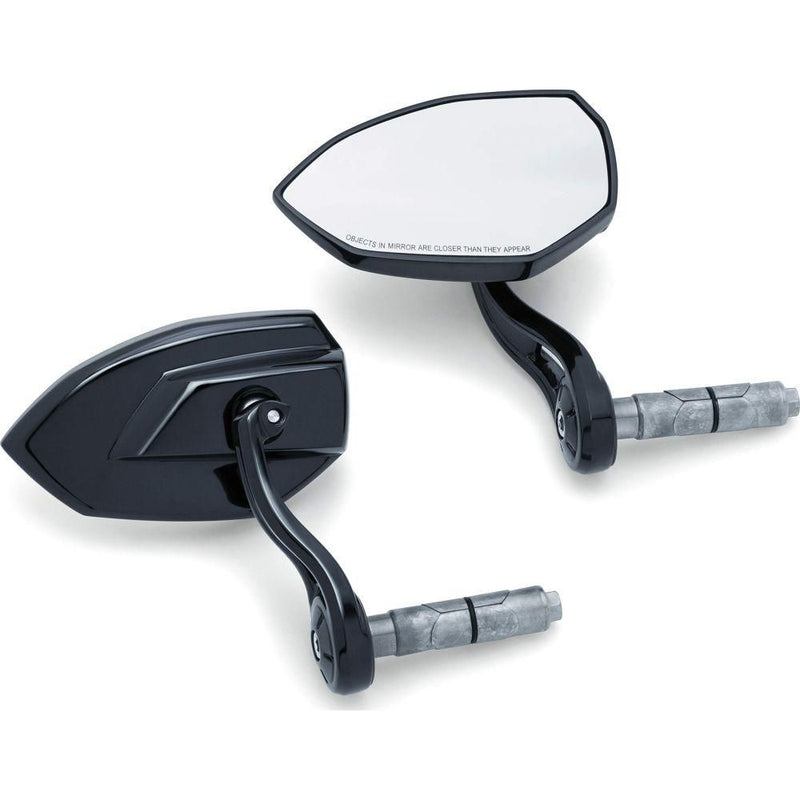 Load image into Gallery viewer, Kuryakyn Phantom Bar End Mirrors Black