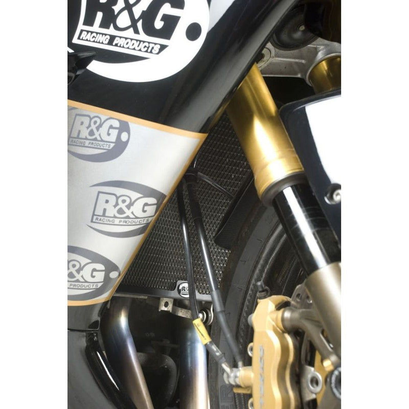 Load image into Gallery viewer, R&G Racing Black Aluminum Radiator Guard For 2004-2005 Kawasaki Ninja ZX10R ZX1000C