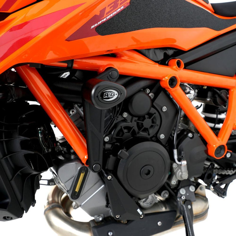 Load image into Gallery viewer, R&G Racing Black Crash Protectors For 2024 KTM 1390 Super Duke R CP0569BL