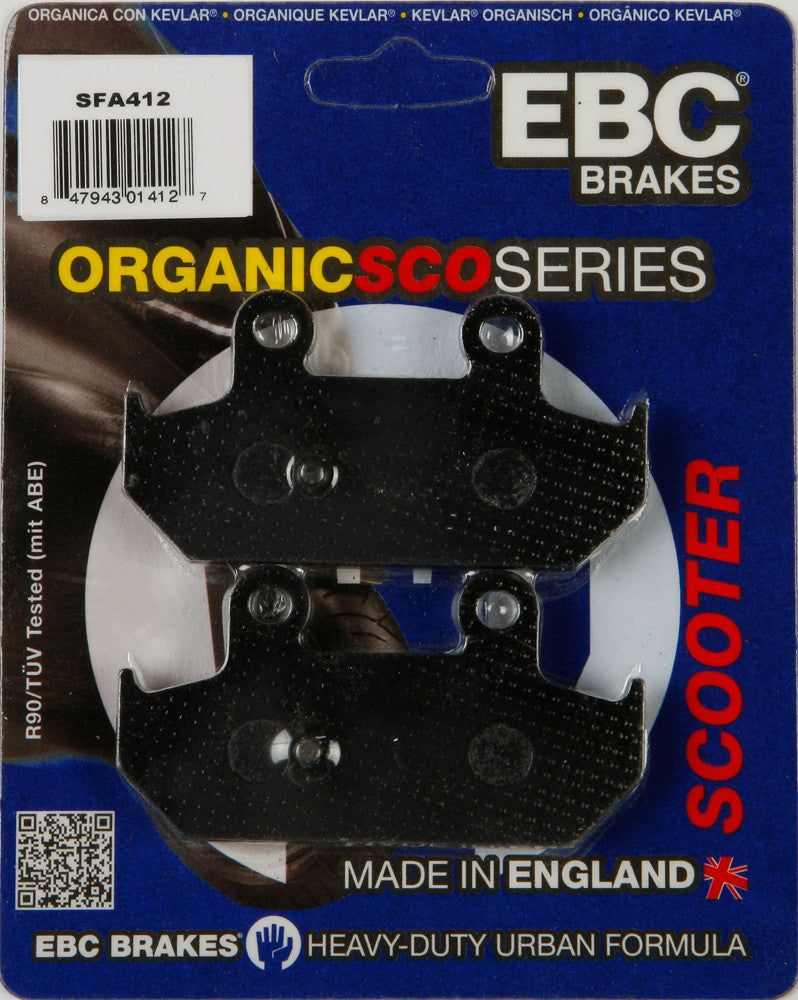 Load image into Gallery viewer, EBC 1 Pair Premium SFA Organic OE Replacement Brake Pads MPN SFA412