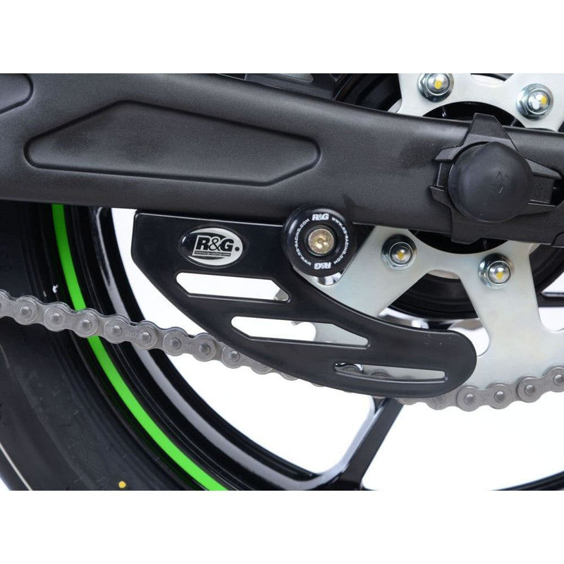Load image into Gallery viewer, R&G Racing Black Toe Chain Guards - Road Racing Toe Guard For 2008-2013 Aprilia Mana 850