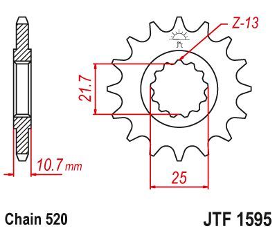 Load image into Gallery viewer, JT Sprockets Front Steel Countershaft Sprocket 16 Tooth 16T 520 Chain