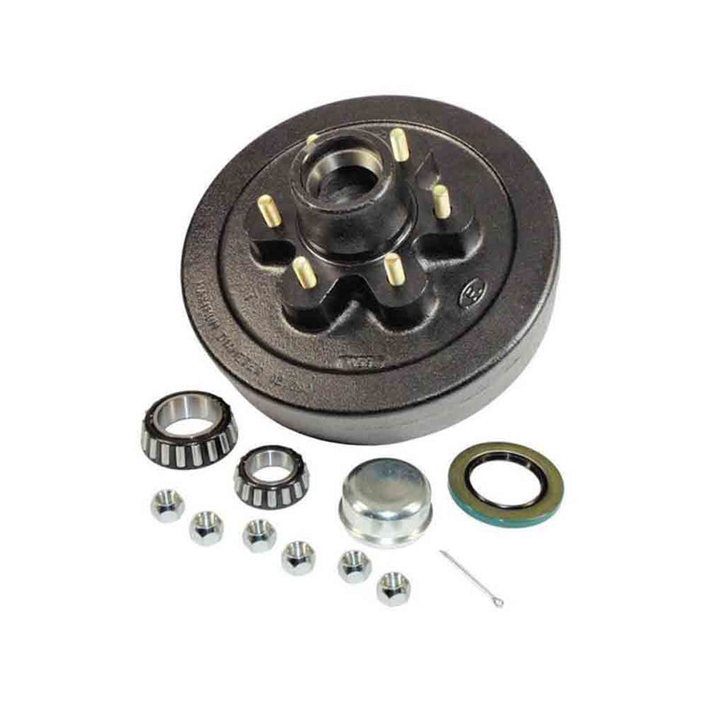 Load image into Gallery viewer, Trailer Hub and Drum Assembly 6 on 5-1/2" Bolt Circle, 3,000 lbs. Capacity for 1-3/4" To 1-1/4" Tapered Spindles