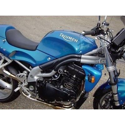 Load image into Gallery viewer, R&G Racing Black Classic Style Crash Protectors For 2001-2007 Triumph Speed Triple