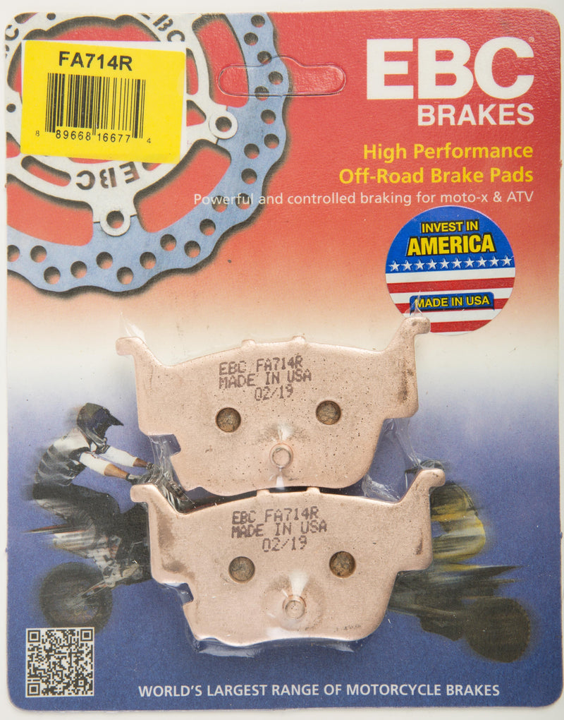 Load image into Gallery viewer, EBC 1 Pair Sintered R Series Heavy-Duty Brake Pads MPN FA714R