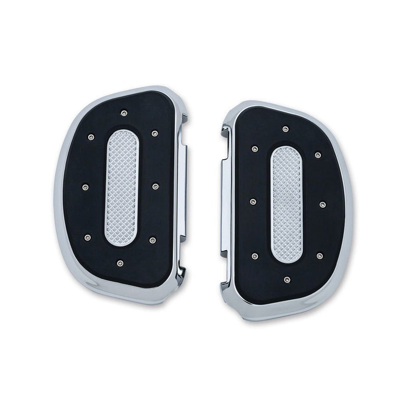 Load image into Gallery viewer, Kuryakyn Chrome Heavy Industries Passenger Floorboards Harley Touring Dyna 7043