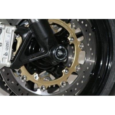 Load image into Gallery viewer, R&amp;G Racing Black Fork Protectors For 2005-2010 Triumph Speed Triple
