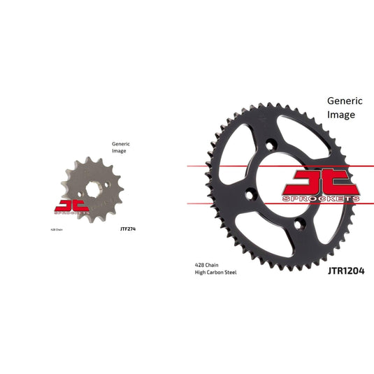 Front and Rear Steel Sprocket Kit for OffRoad HONDA XR100R 1985-2003