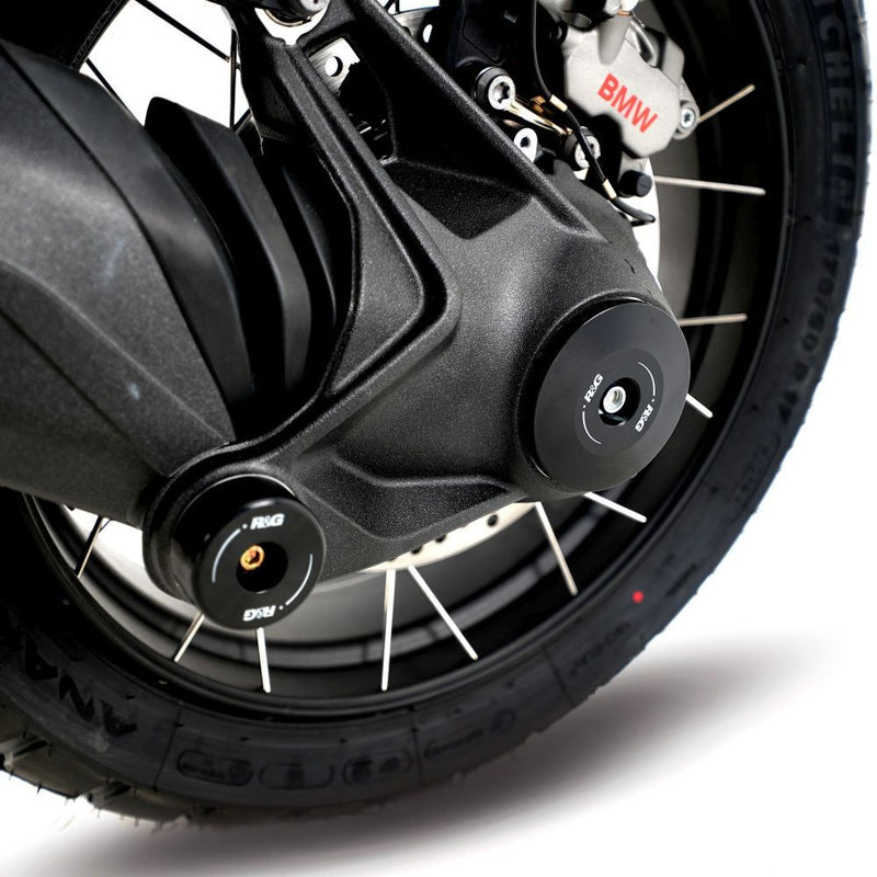 Load image into Gallery viewer, R&amp;G Racing Black Spindle Blanking Plate Kit For 2024-2024 BMW R 1300 GS Adventure
