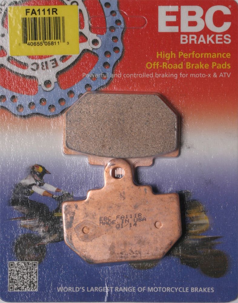 Load image into Gallery viewer, EBC 1 Pair Sintered R Series Heavy-Duty Brake Pads MPN FA111R
