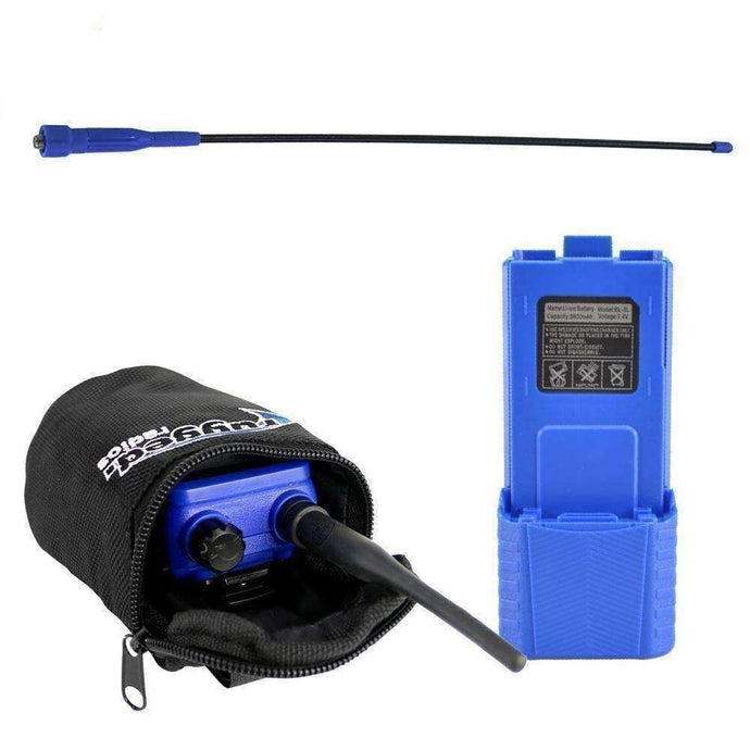 Rugged Radios V3 / RH5R Long Range Upgrade Kit - XL Battery, Go Further Antenna & Radio Bag RH5R-UPGRADE