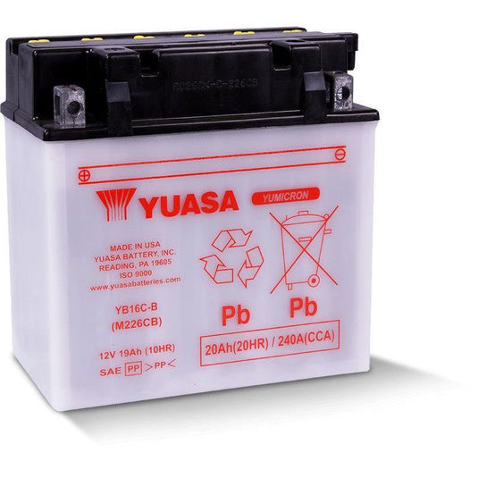 Yuasa Conventional YB16CB 12 Volt Battery YUAM226CB