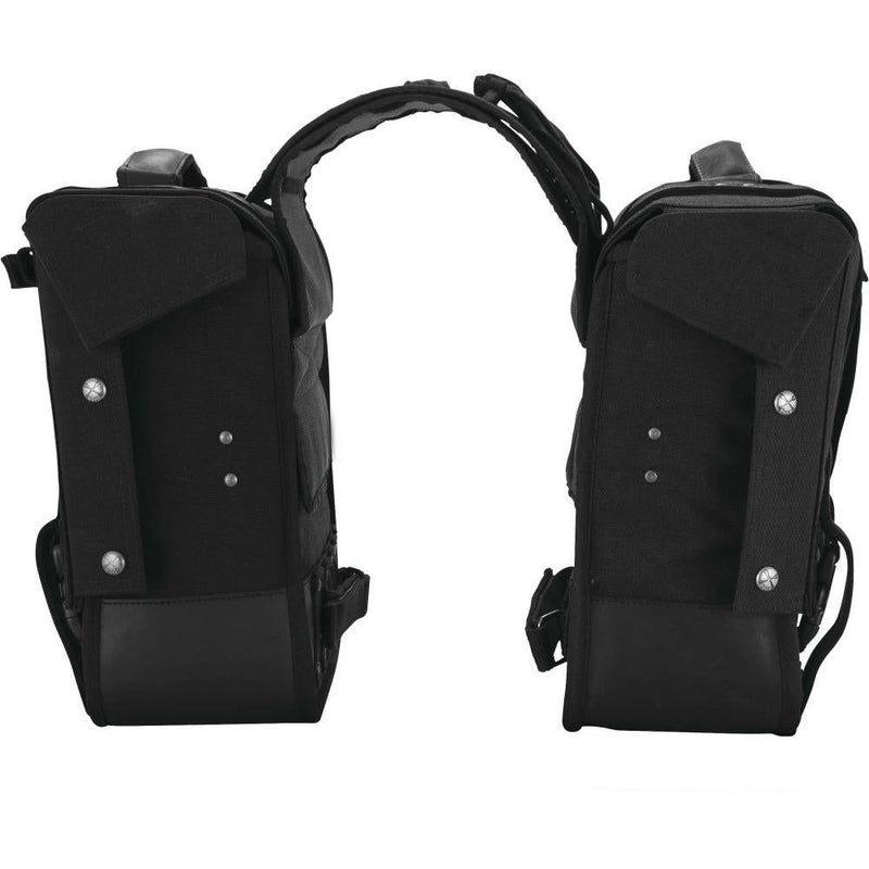 Load image into Gallery viewer, Burly Brand Voyager Throw Over Saddlebags Black - B15-1002B
