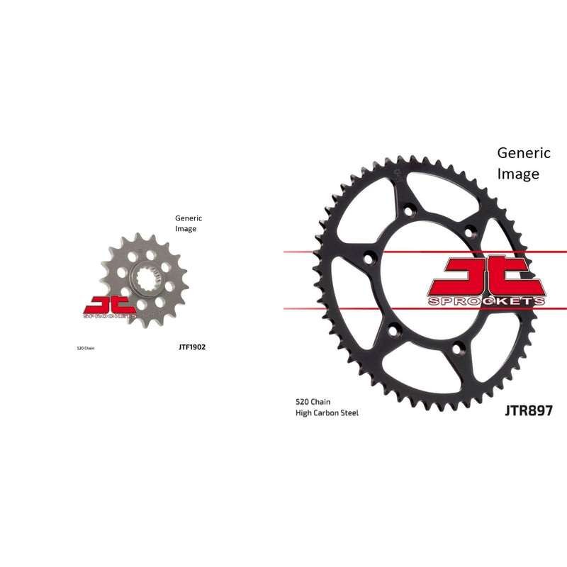 Load image into Gallery viewer, JT SPROCKETS Front and Rear Steel Sprocket Kit for OffRoad KTM 620 LC4 RXC 1994
