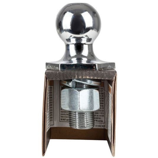 Interlock Carbon Forged Trailer Hitch Ball, 1-7/8 in. Diameter, 2,000 lbs. Capacity, 1 in. Shank Dia, 2 in. Shank Length, Chrome