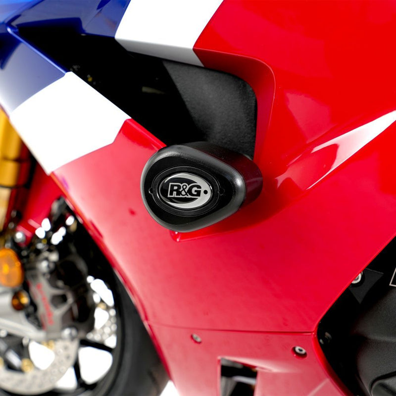 Load image into Gallery viewer, R&amp;G Racing Black Aero Style Crash Protection Bobbins For 2021-2023 Honda CBR1000RR-R Fireblade SP CBR10SPM
