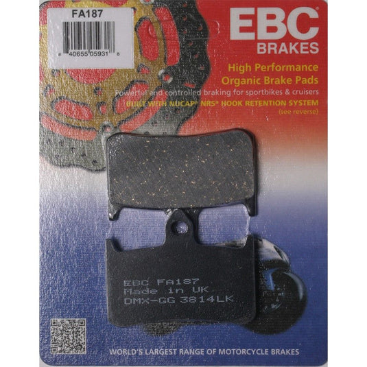 EBC 1 Pair Premium SFA Organic OE Replacement Brake Pads MPN FA187
