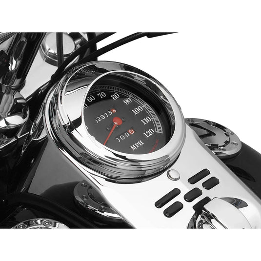 Harley-Davidson FLSTI Heritage Softail 2006Speedometer Visor Chrome by Kuryakyn