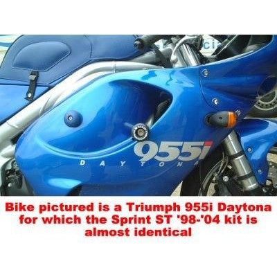 Load image into Gallery viewer, R&amp;G Racing Black Classic Style Crash Protectors For 1999-2004 Triumph Sprint ST
