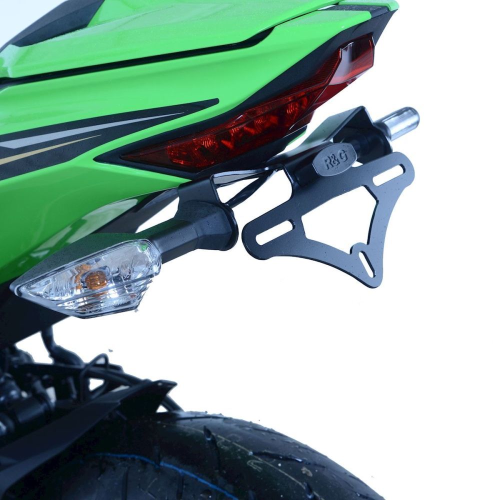 R&G Racing Black Tail Tidy License Plate Holder For 2020-2024 Kawasaki Ninja ZX-25R