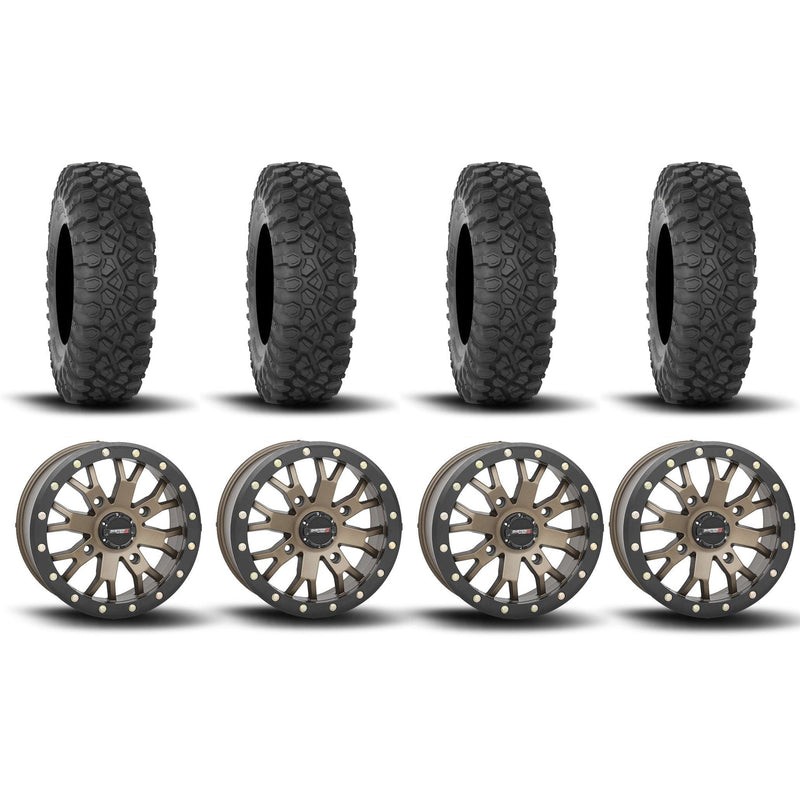 Load image into Gallery viewer, System 3 SB-4 Beadlock Bronze 15" Wheels And XC450 Tires [35x10R-15]
