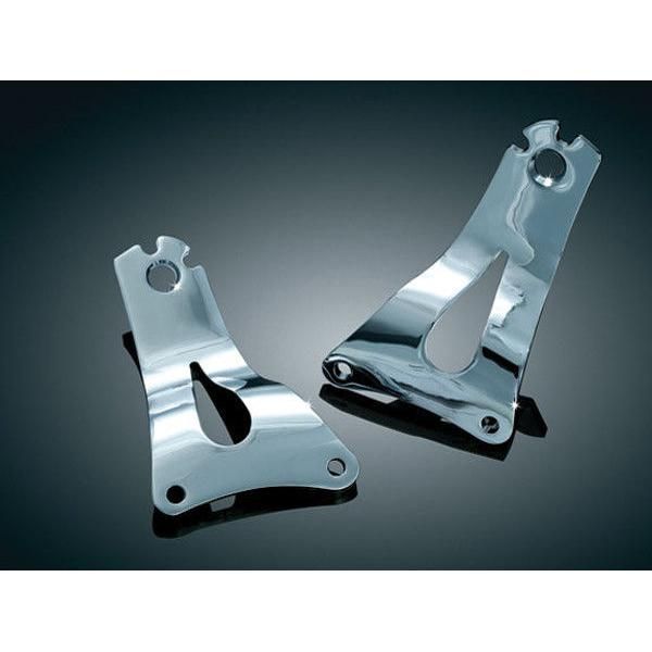 Load image into Gallery viewer, Kuryakyn Driver Passenger Backrest Sissy Bar Side Plate Chrome Harley Touring TK
