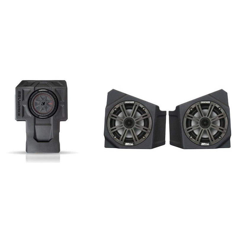 Load image into Gallery viewer, SSV Works 10&quot; Kick Subwoofer Box W/ Front 6.5&quot; Kick Speaker Pods For Kawasaki KRF1000 20-22
