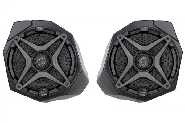 Load image into Gallery viewer, SSV Works Front Kick 6.5&quot; Speaker Pods And Orange Grills For Can-Am Maverick X3 17-22
