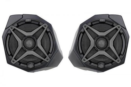 SSV Works Front Kick 6.5" Speaker Pods And Orange Grills For Can-Am Maverick X3 17-22