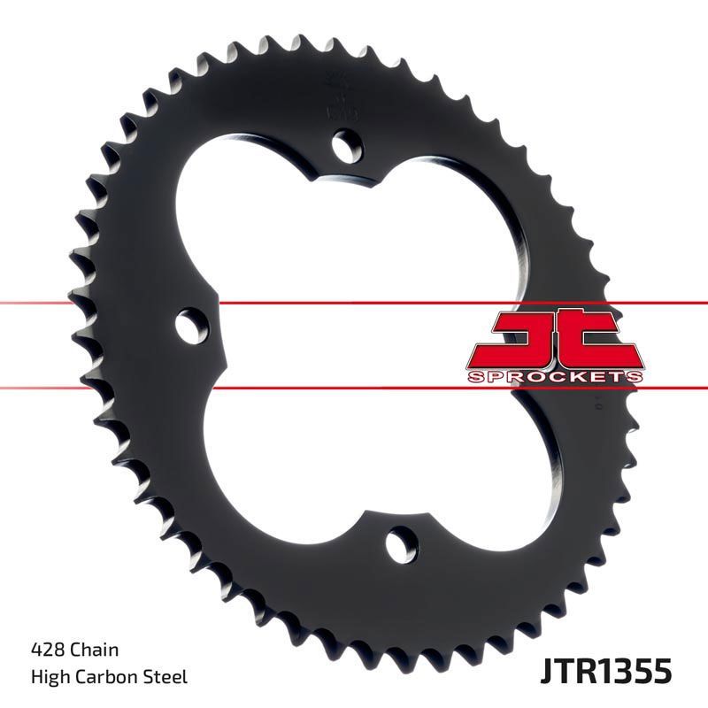 JT Sprockets Rear Steel Sprocket 48 Tooth 48T 428 Chain For Honda FourTrax 125 TRX125 2x4 1987-1988 JTR1355.48