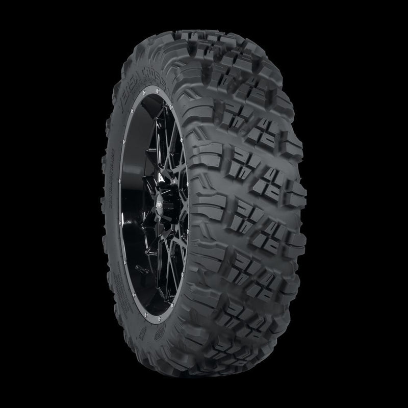 Load image into Gallery viewer, ITP Hurricane 20&quot; Matte Black Wheels And Versa Cross XTR Tires [35x10-20]
