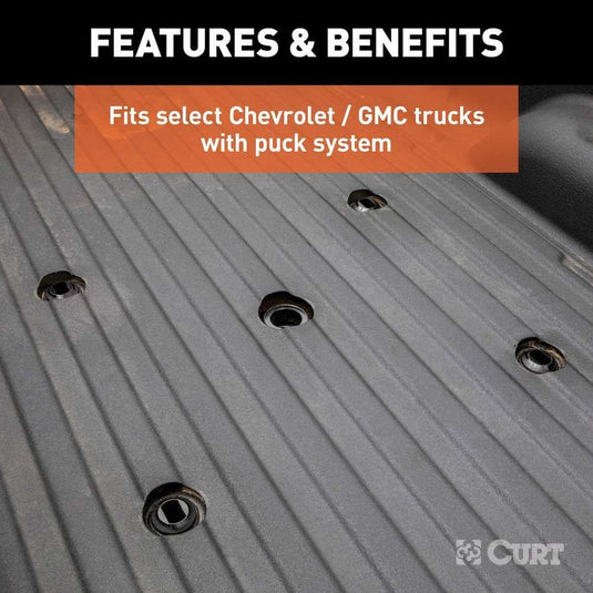 CURT OEM Puck System 5th Wheel Adapter fits 2020-Current GM 2500/3500 & 2011-Current Ford Super Duty Equipped With OEM Under-Bed Prep Package